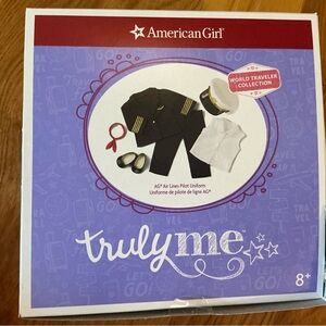 Partially complete American girl doll flight attendant set